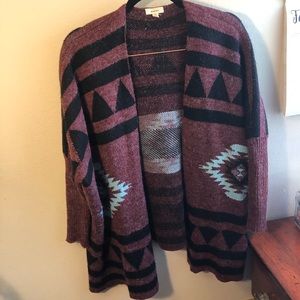Tribal print cardigan